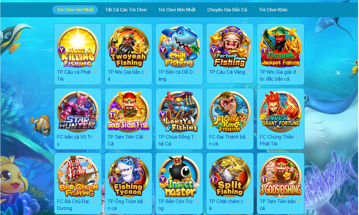 Sảnh game Bắn Cá BET88 với đồ họa bắt mắt